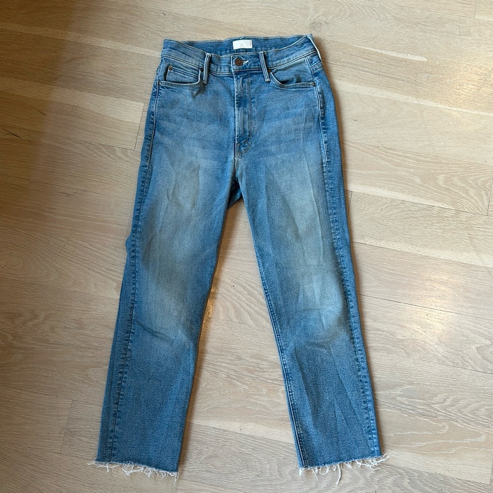 Mother Denim Lightwash Cropped Jeans